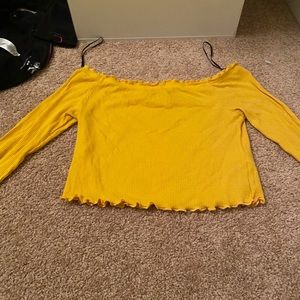 Yellow crop top